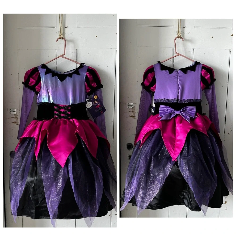 Disguise Girl's Witch Hoop Skirt Halloween Costume Cosplay NWT